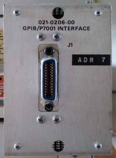 P7001 GPIB interface, rear view