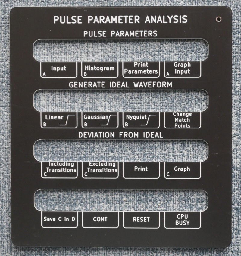 Recreation of the Pulse Parameters overlay in black
