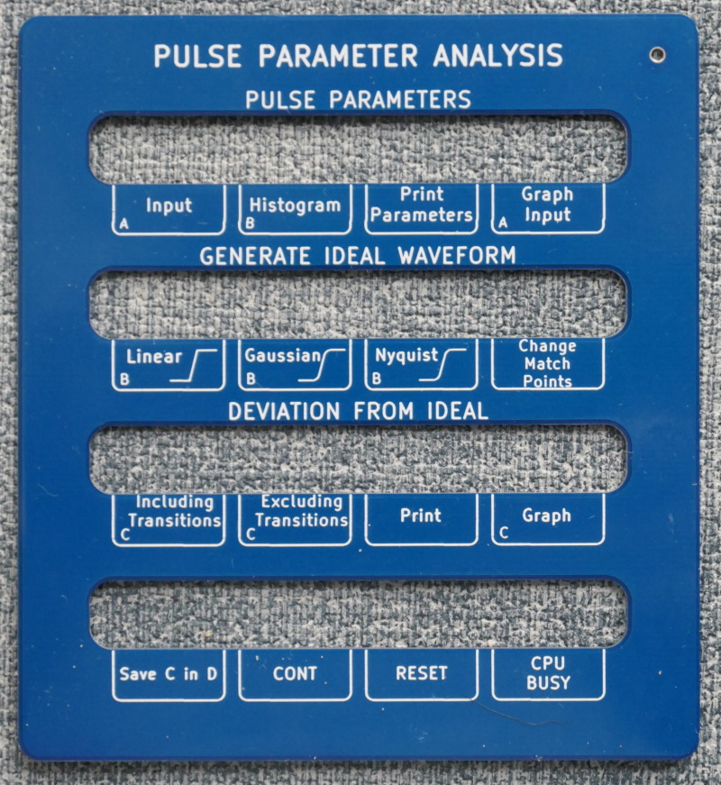 Recreation of the Pulse Parameters overlay in blue