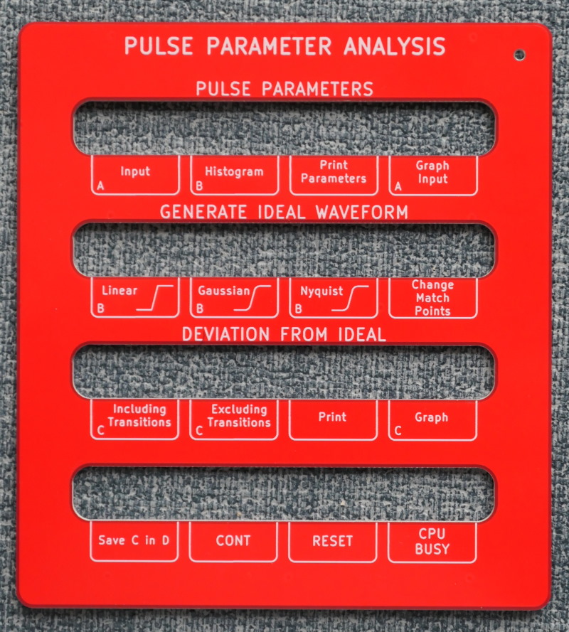 Recreation of the Pulse Parameters overlay in red