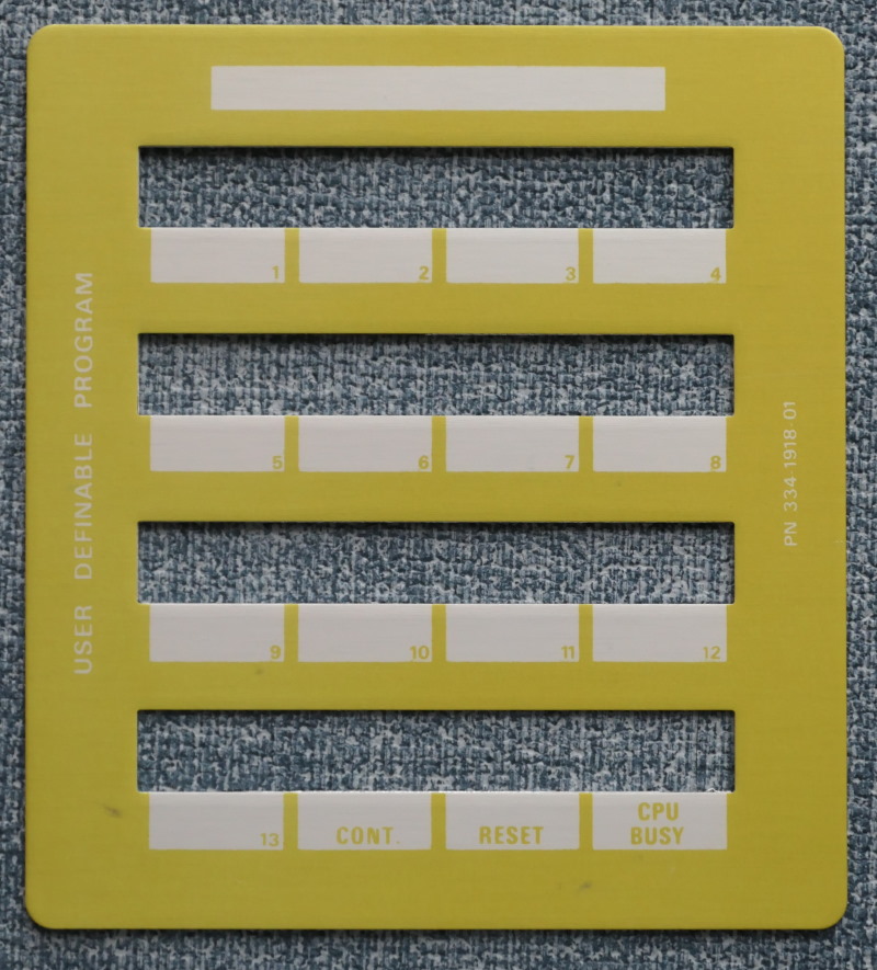 354-1918-01 Blank user card in yellow